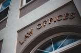 a law office sign on the side of a building