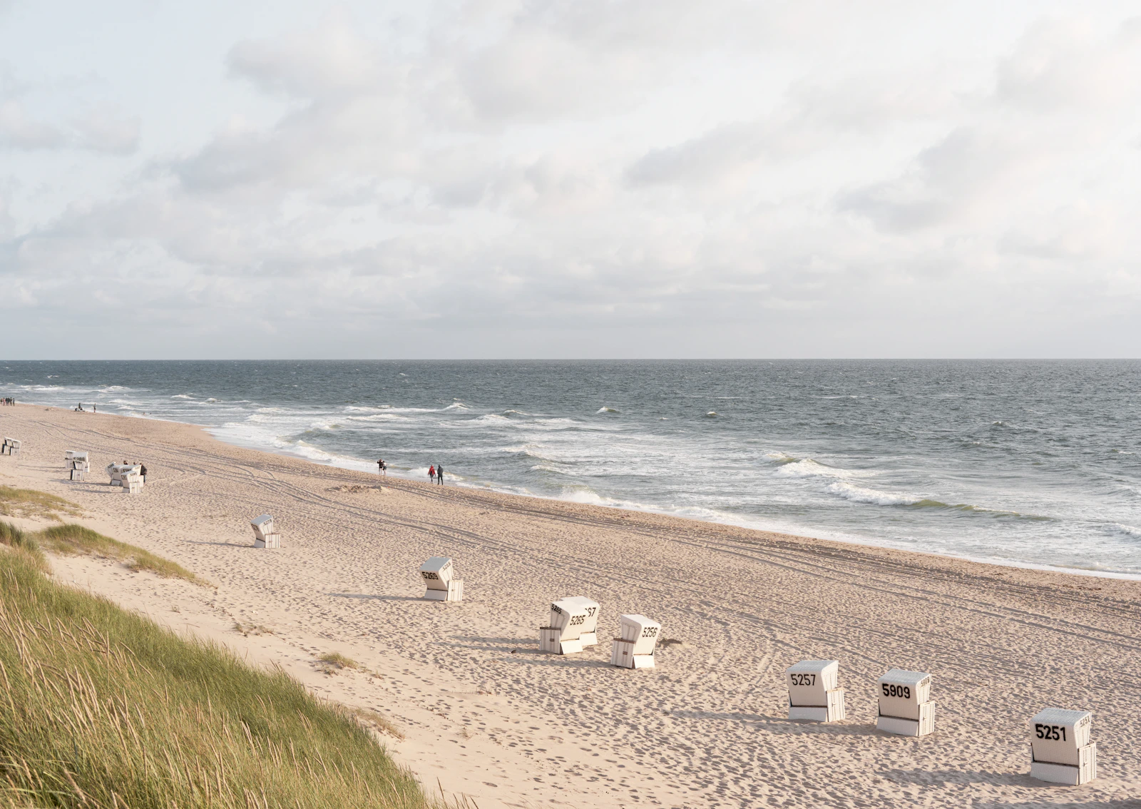 Beach and North Sea coastline on the island of Sylt Germany