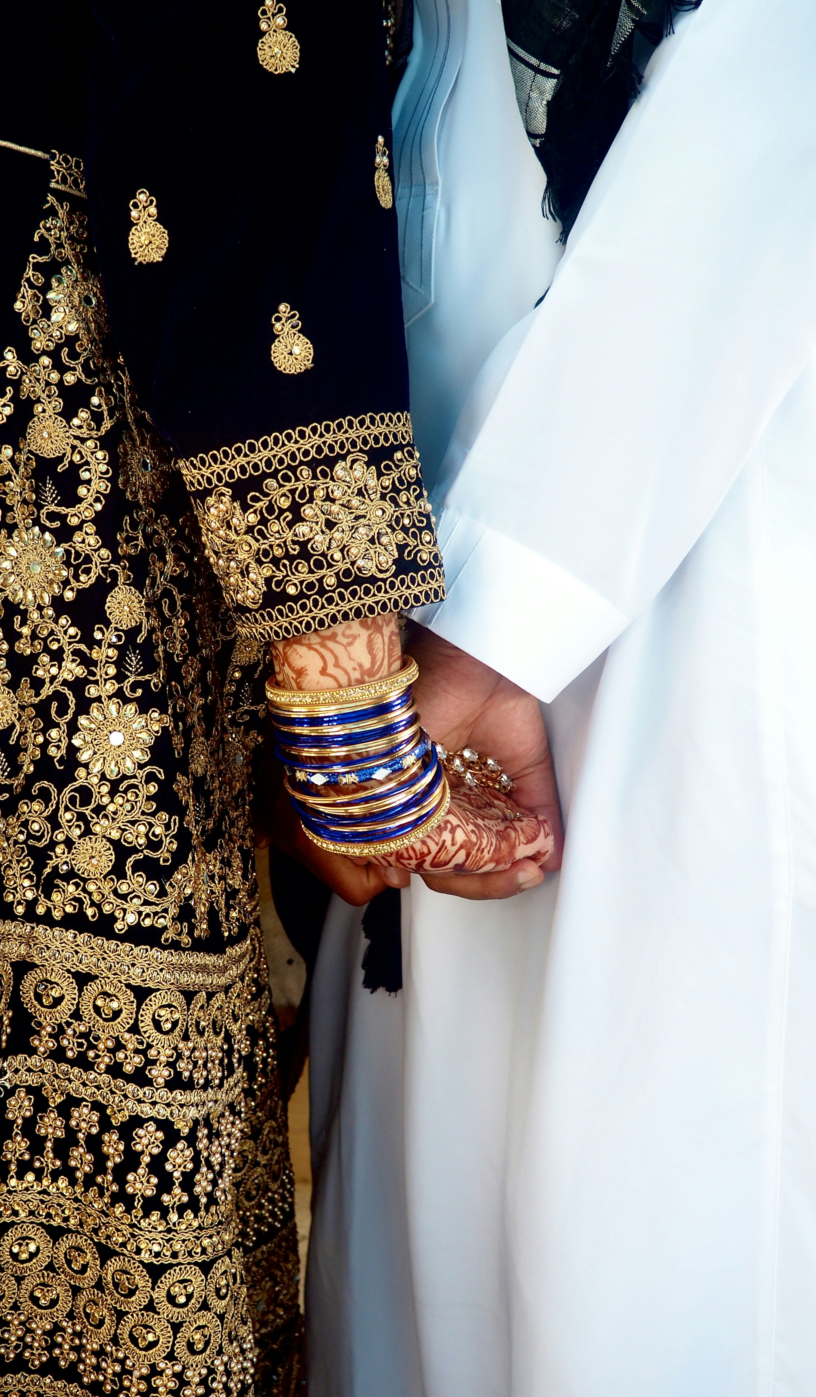 Symbolic ring exchange during wedding ceremony