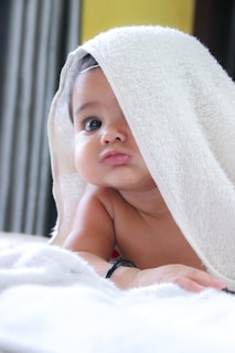 woman in white bath towel