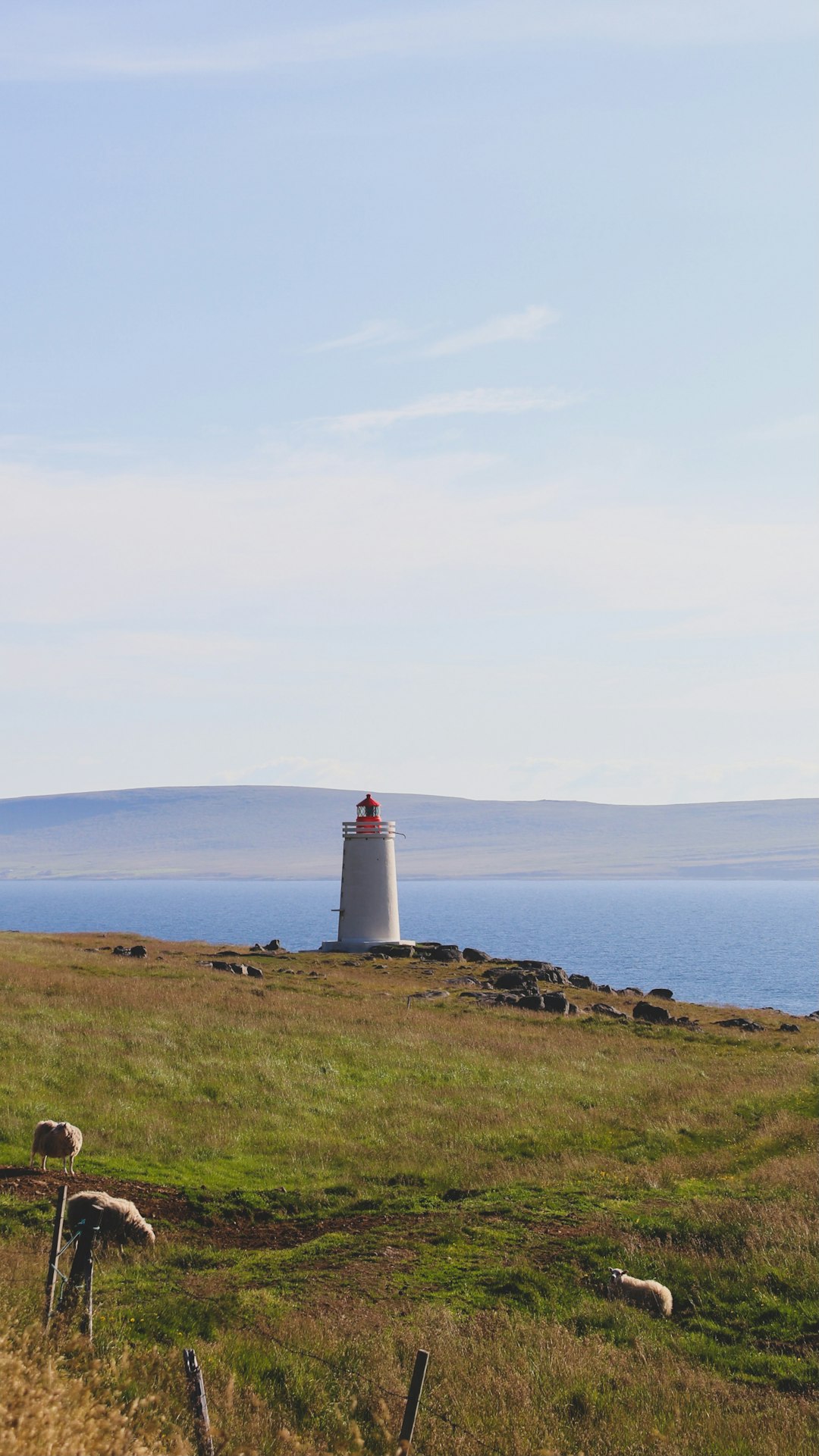 white and red lighthouse near body of water during daytime