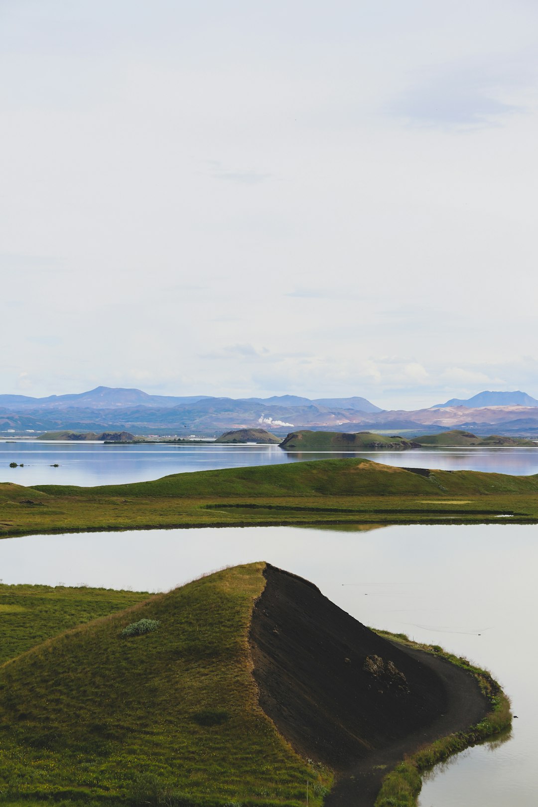 green grass field near body of water during daytime