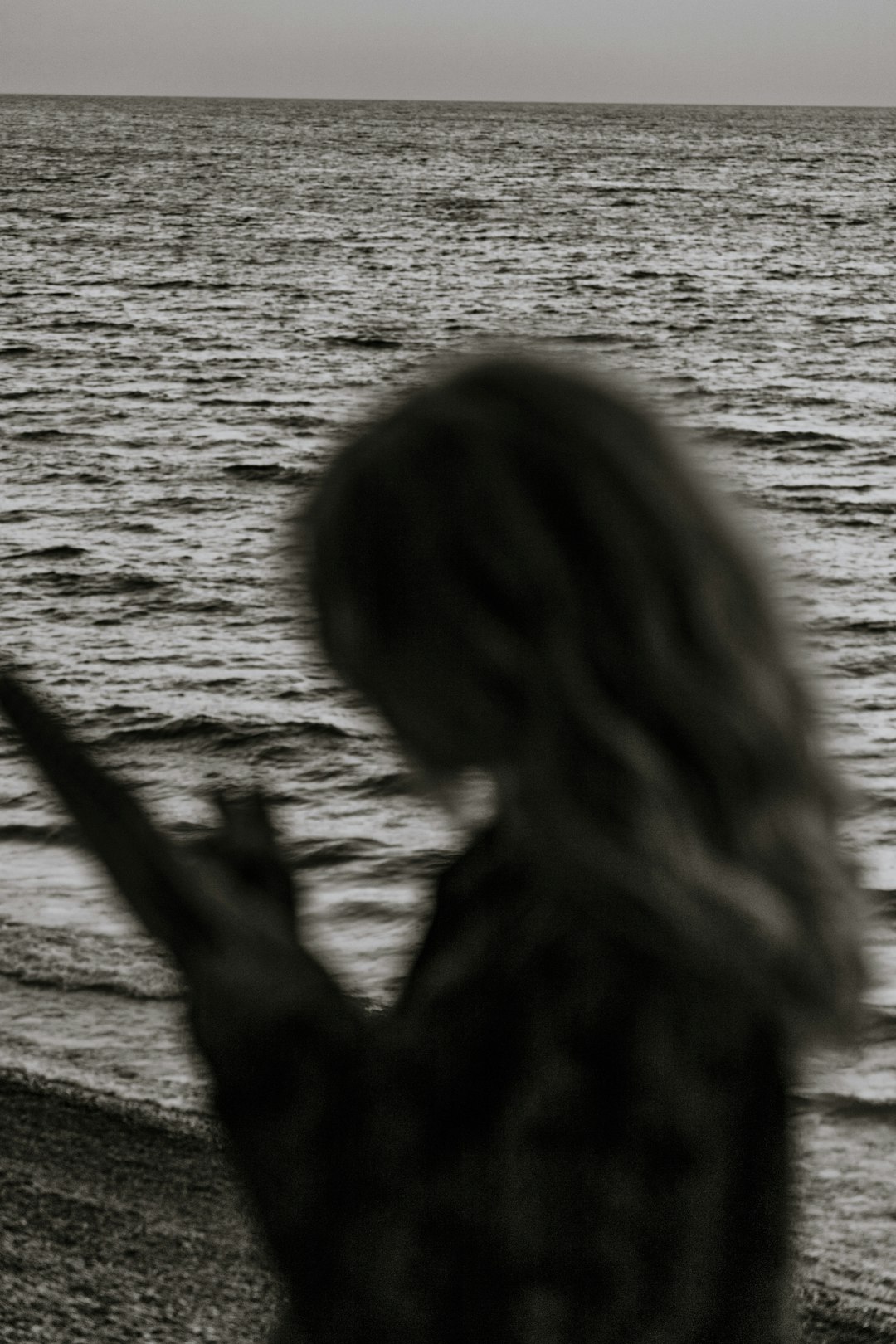 silhouette of 2 person standing on seashore during daytime