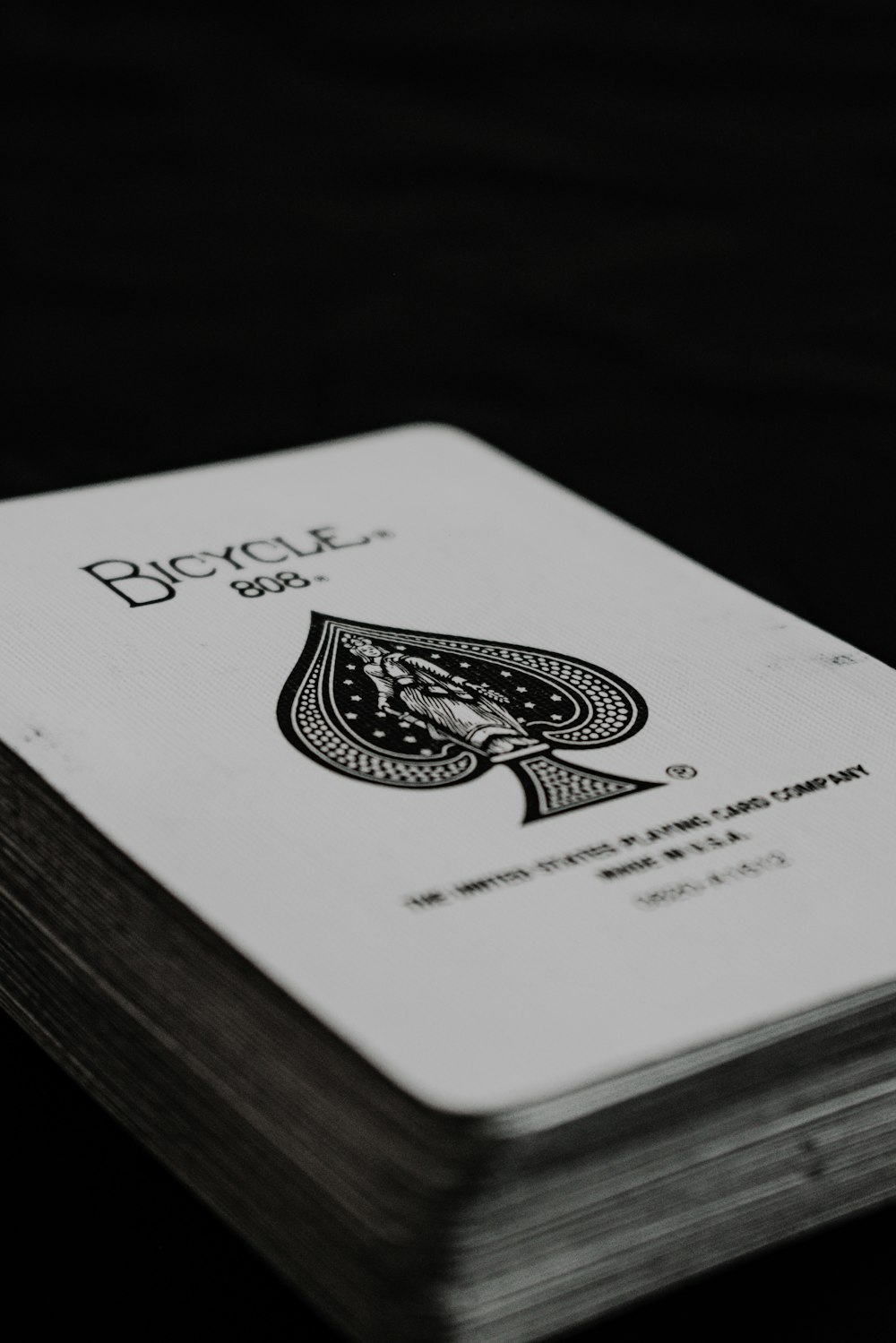 white and black playing card