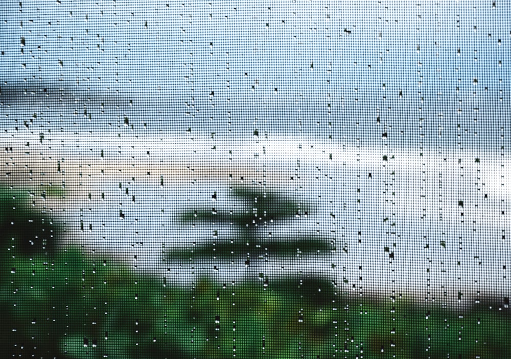 water droplets on glass window