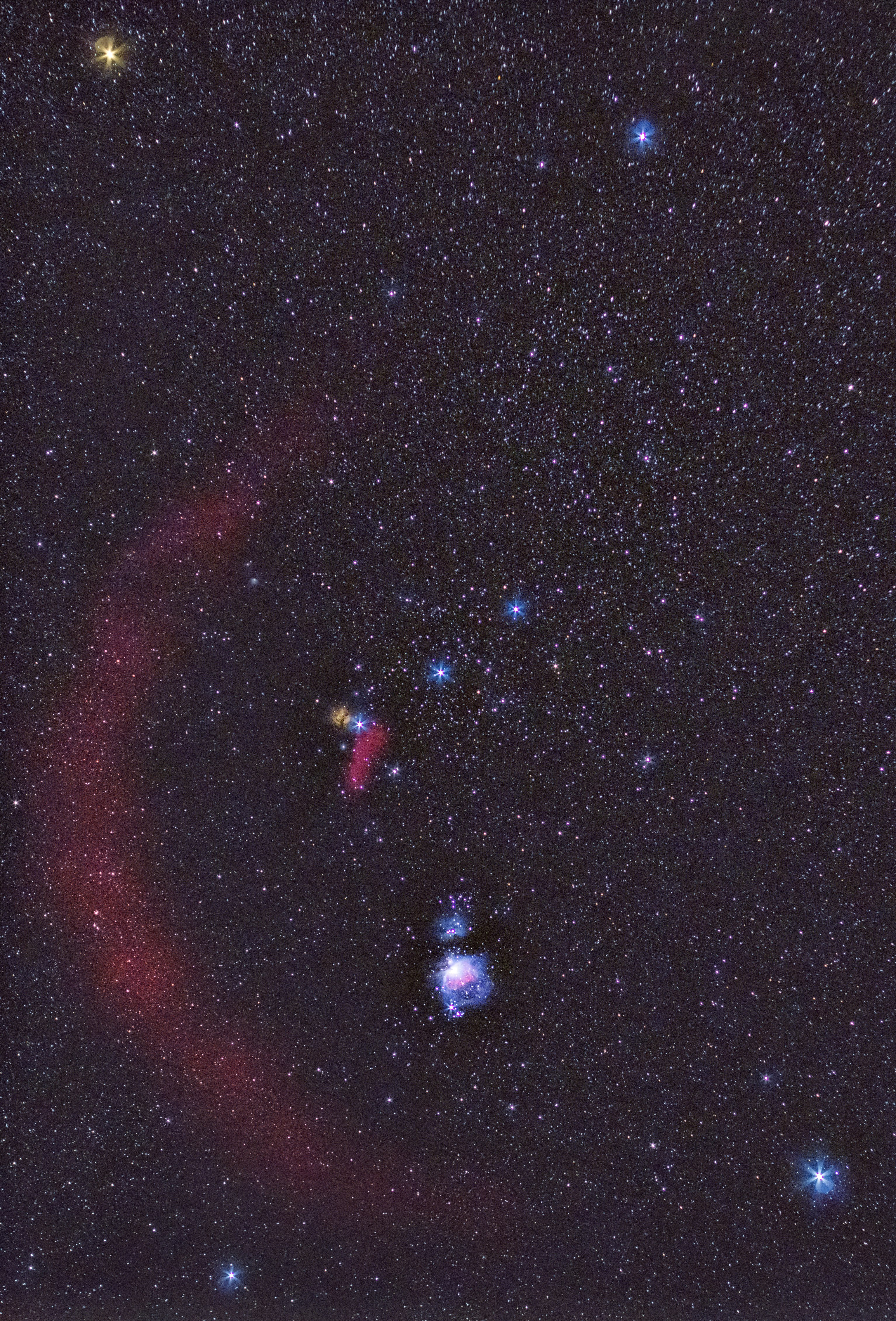 Orion constellation captured with a Yashica retro lens 