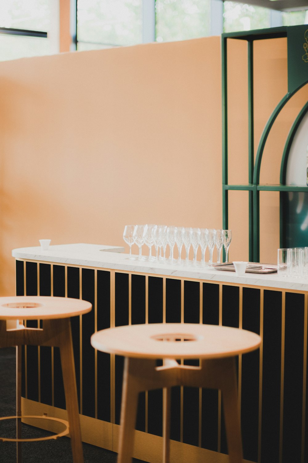 white wooden table with chairs