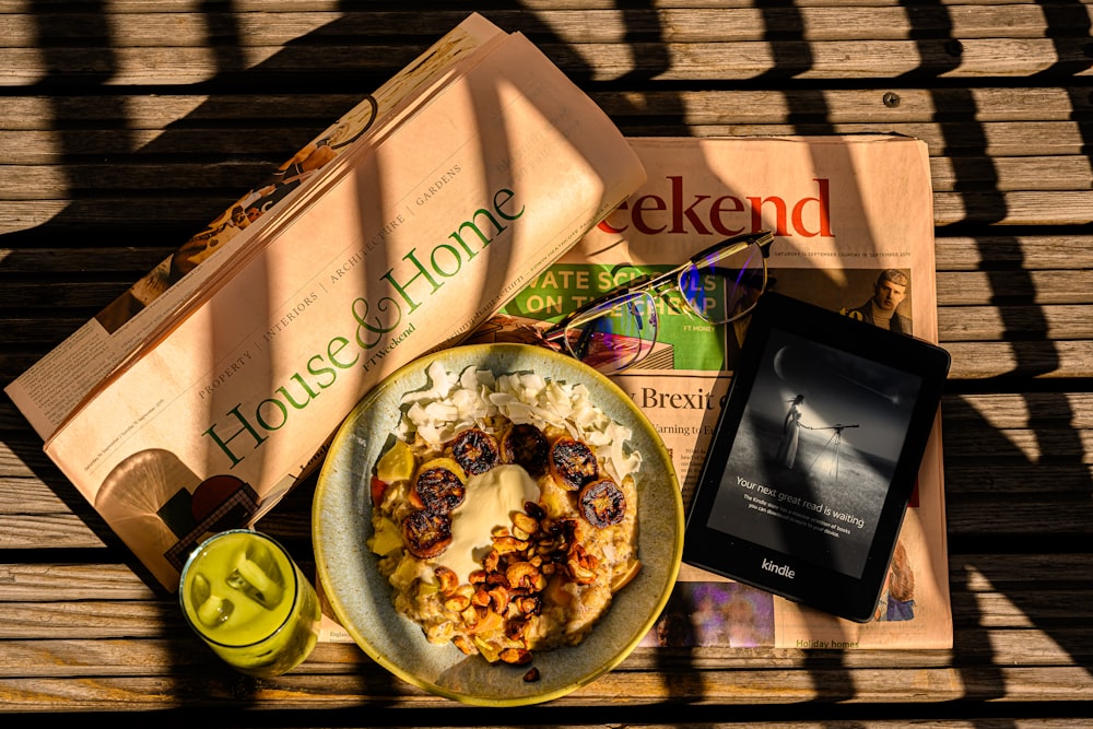 pizza on black ceramic plate