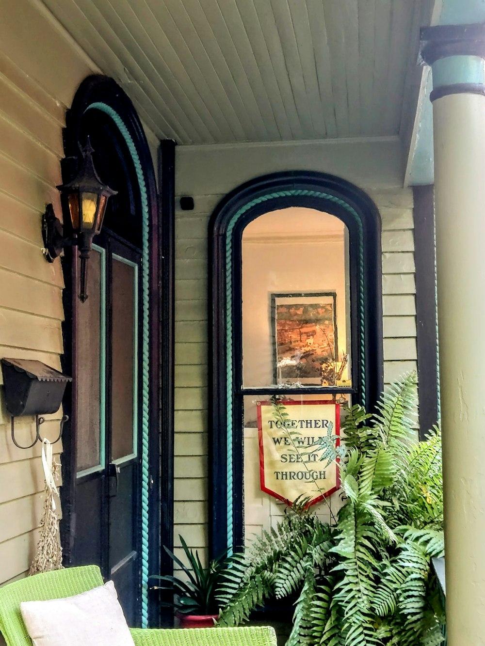 brown wooden framed glass window