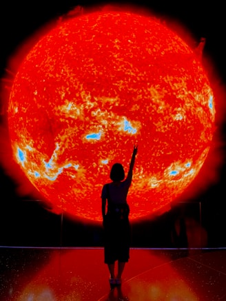An artistic representation of the sun and beauty.