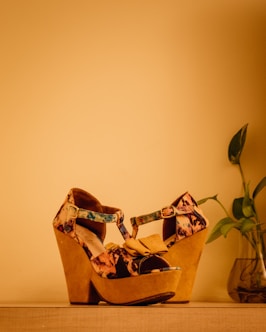 brown leather open toe heeled sandals