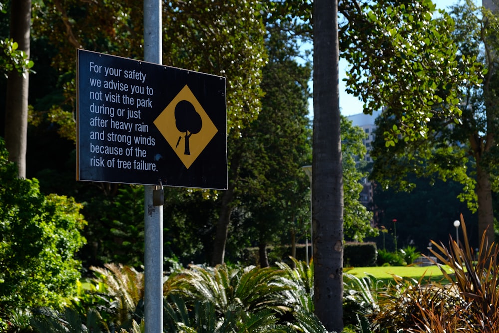 black and white road sign