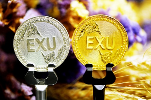 Illustration of a demon holding a blazing coin.