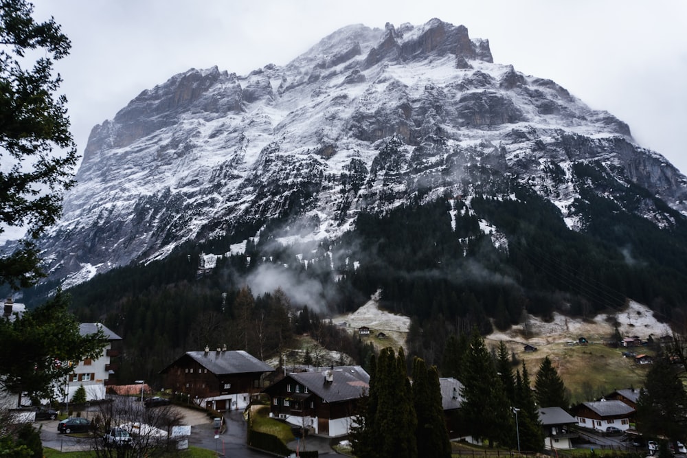 snow covered mountain during daytime