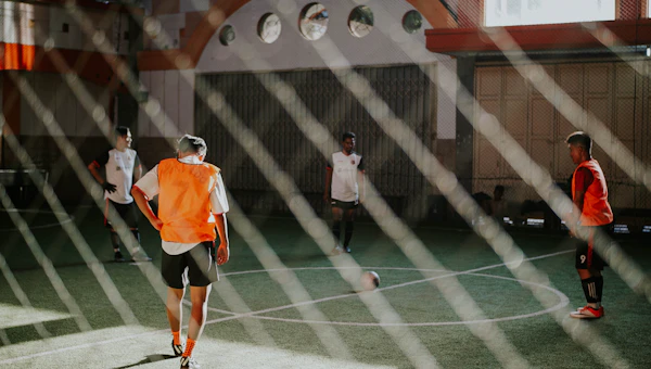 Futsal player in action
