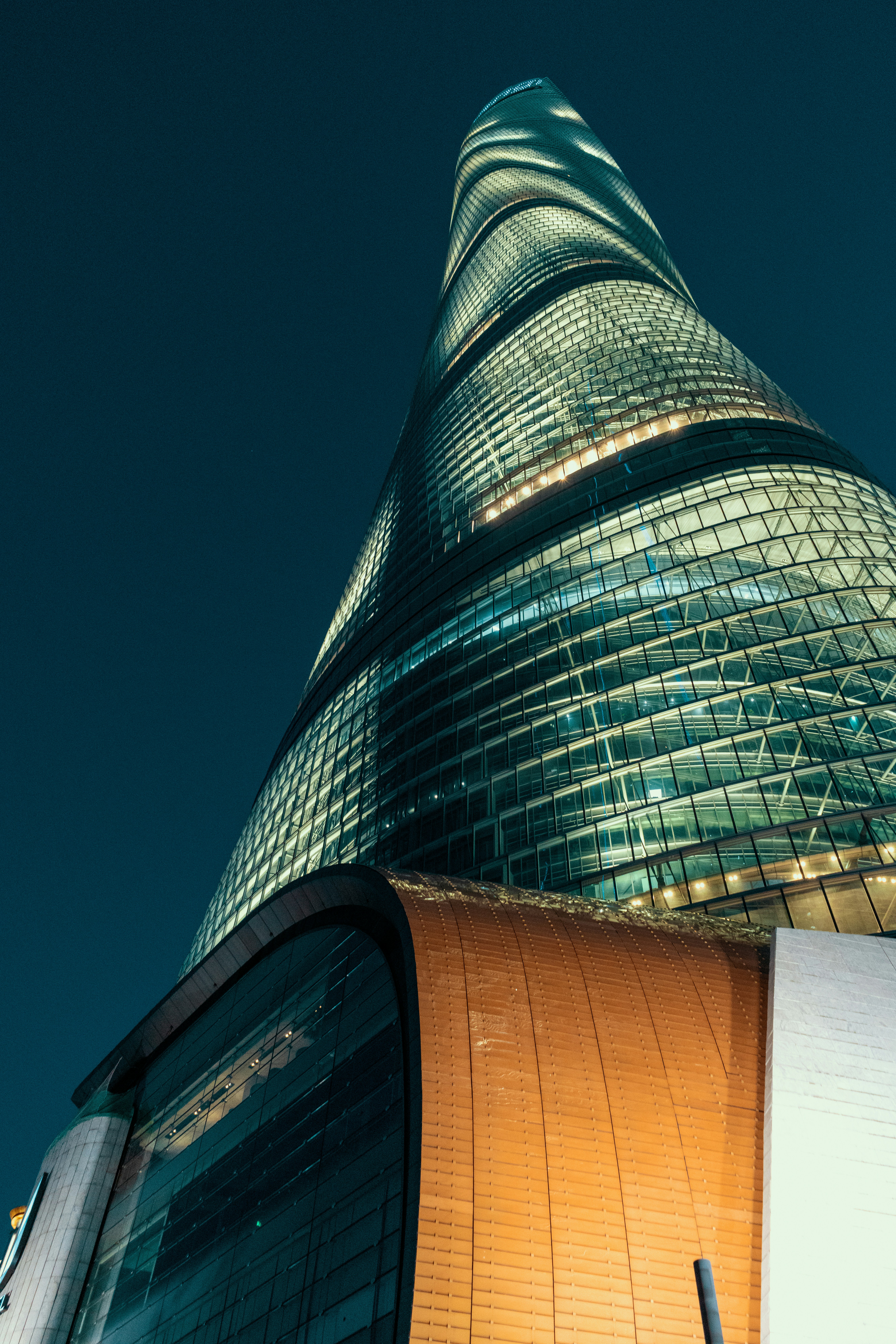 Blue glass walled high rise building photo – Free Shanghai tower Image ...