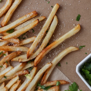 fried fries on gray tray