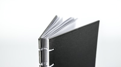 black and white book page