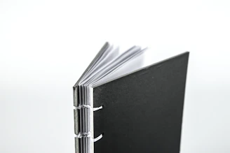 black and white book page