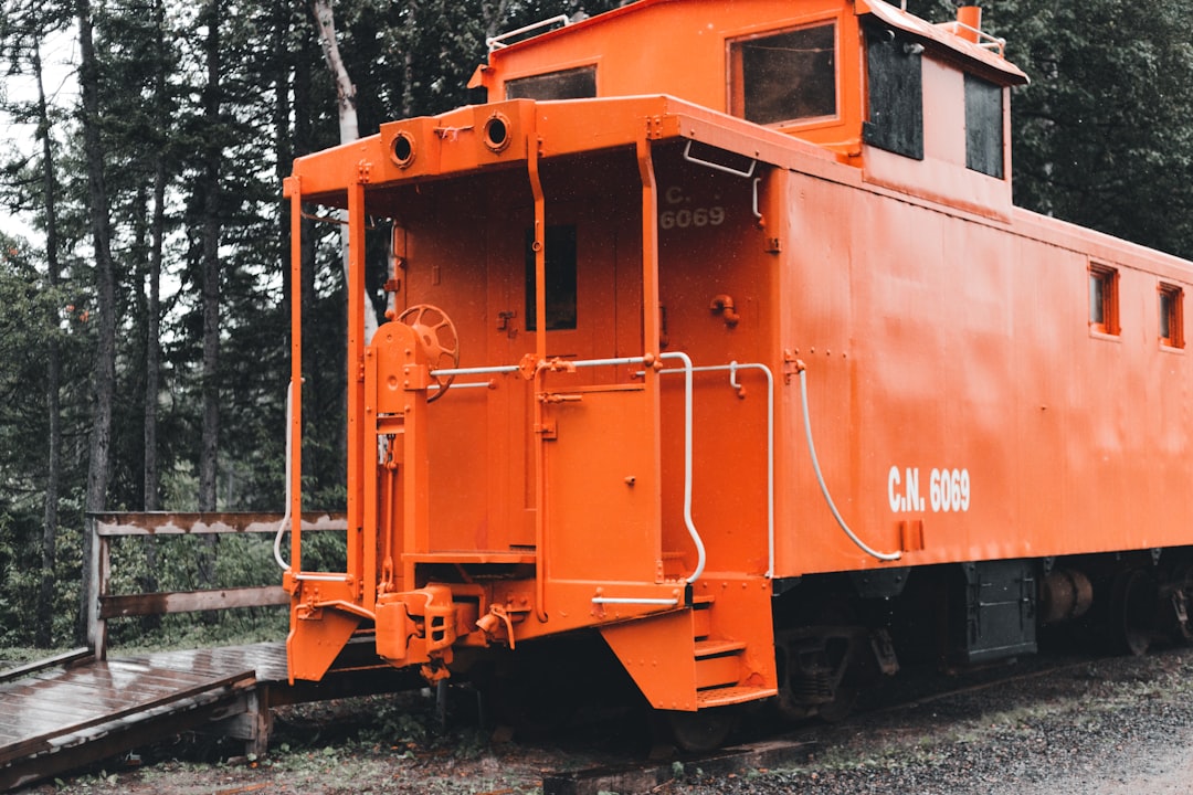 brown train on rail tracks during daytime