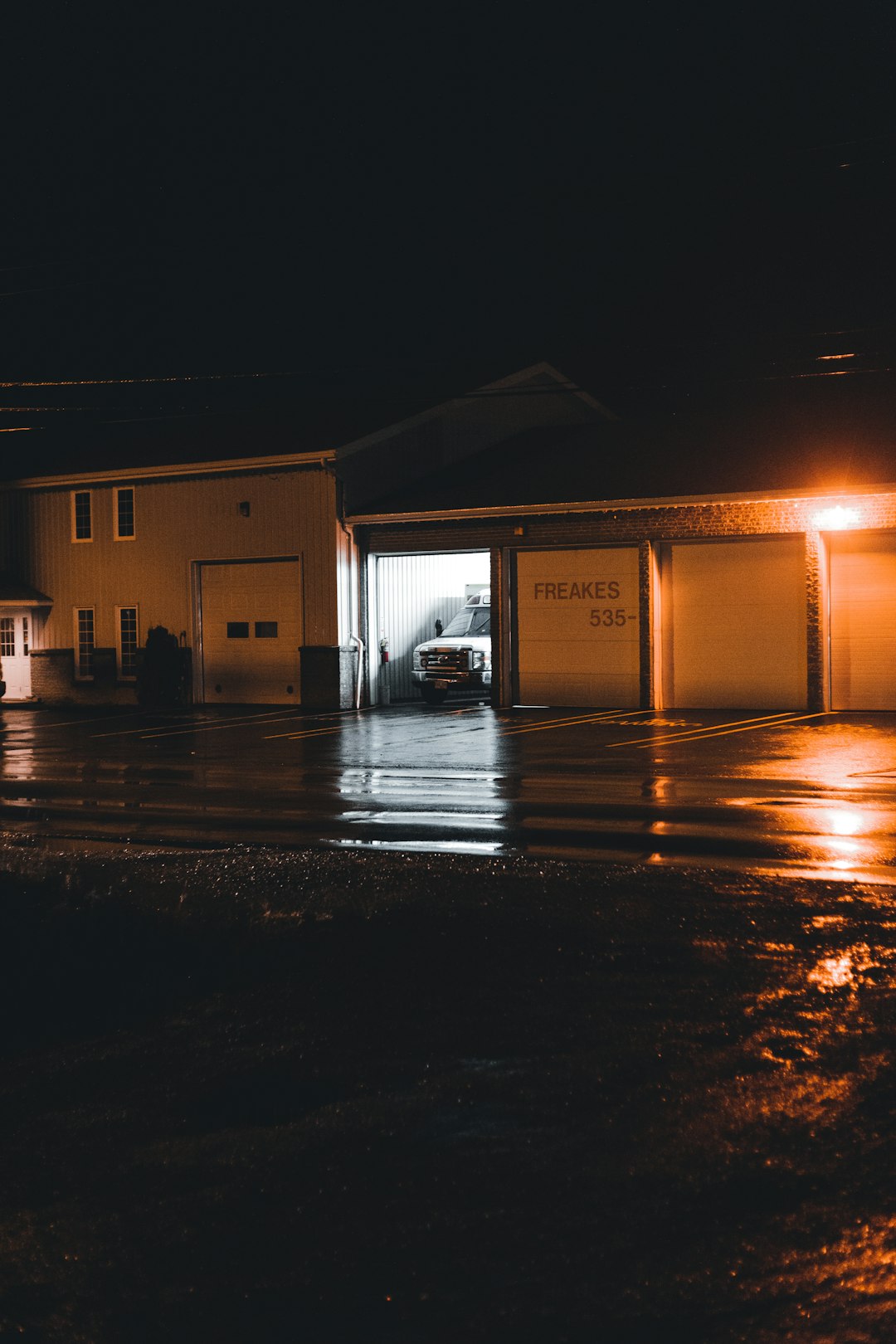 white and brown concrete building during night time