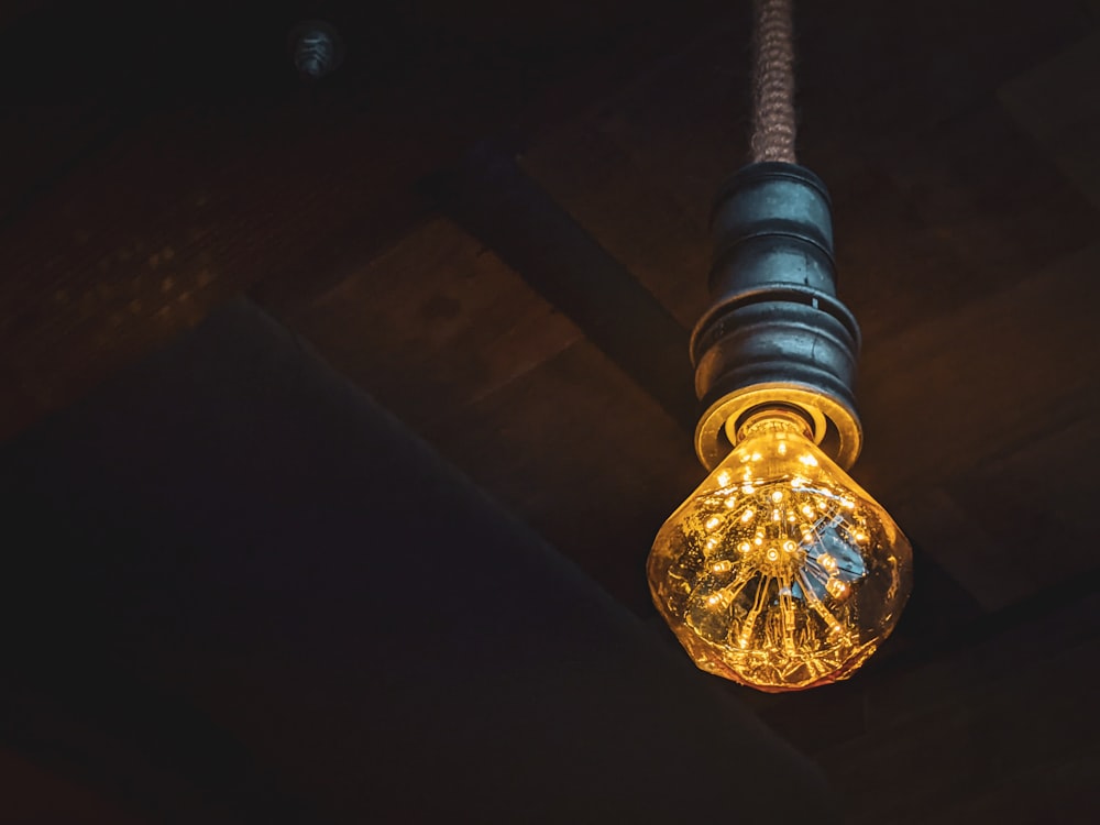 yellow and white pendant lamp