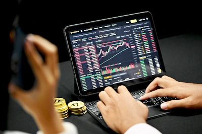 person using black tablet computer