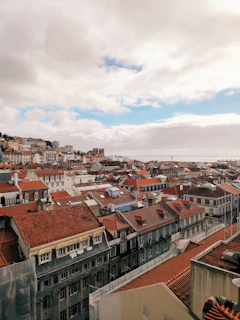 A panoramic view of Saint-Gilles-Croix-de-Vie rooftops showcasing various roofing styles.