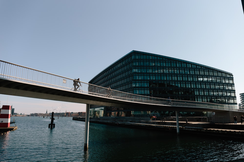 people walking on bridge over river during daytime