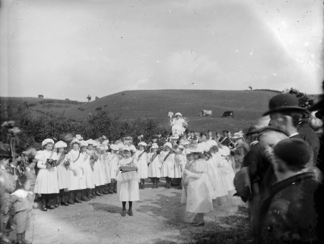 group of people in white robe