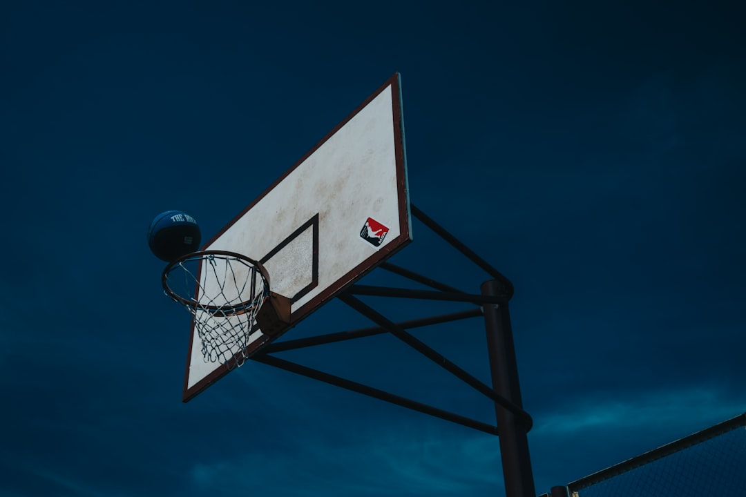 basketball hoop under blue sky