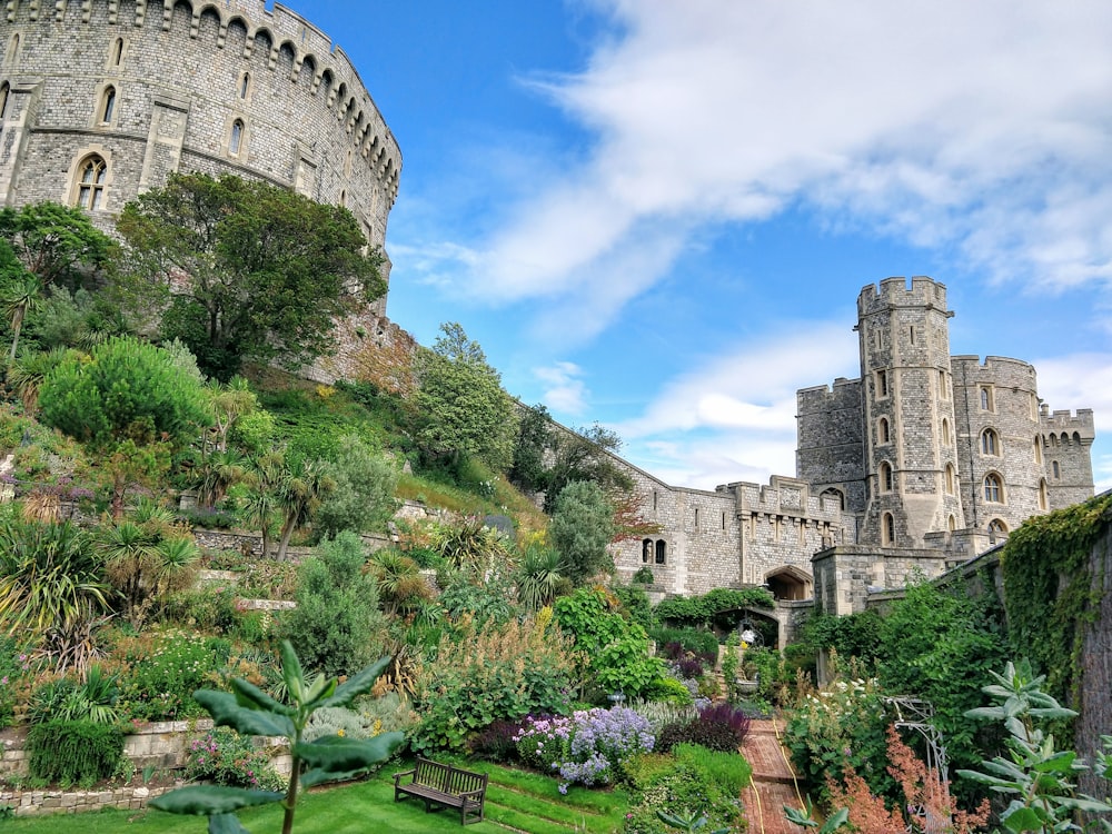 gray concrete castle on top of hill