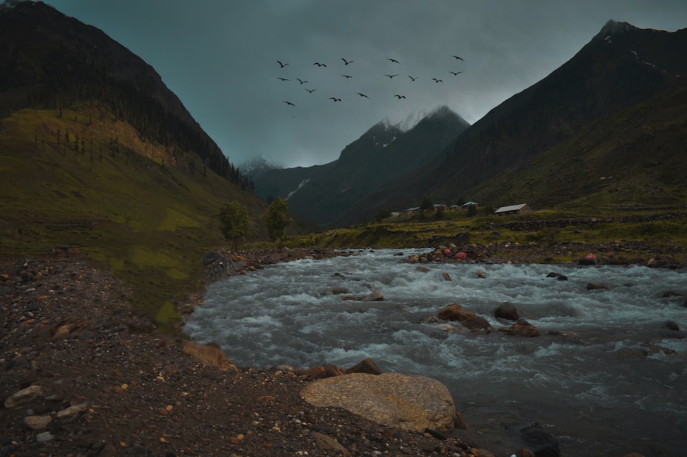 river in between mountains during daytime