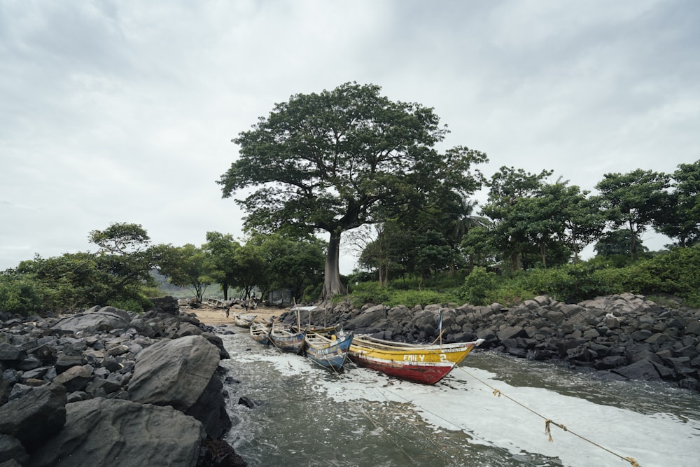 people riding on boat on river during daytime