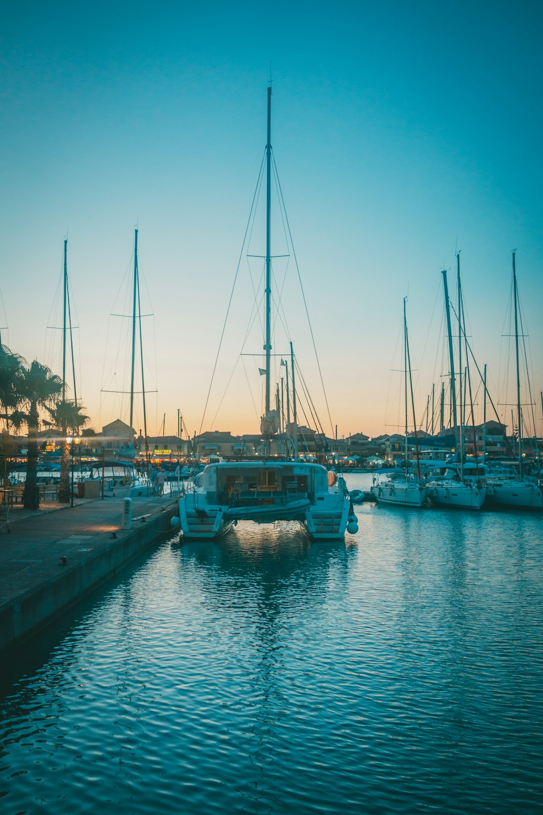 white and blue boats on dock during daytime