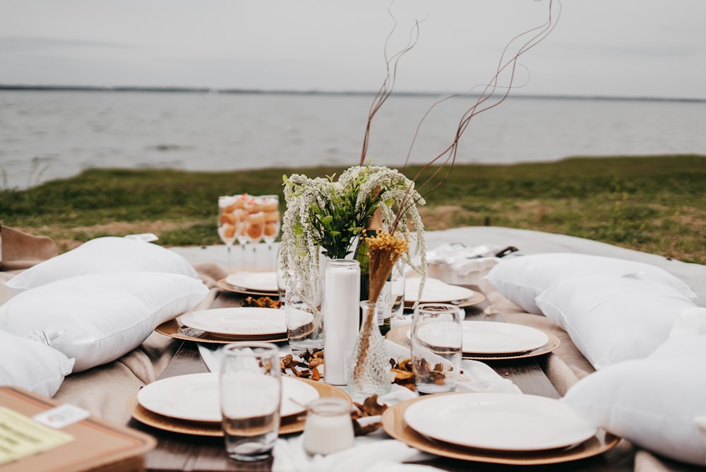 white ceramic plate on table