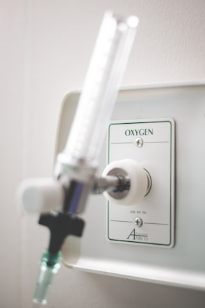 Close-up of a high-quality oxygen concentrator with digital controls.
