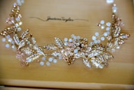 silver and diamond studded accessory