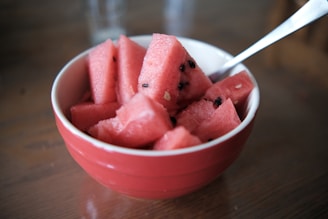bowl of fresh watermelon slices