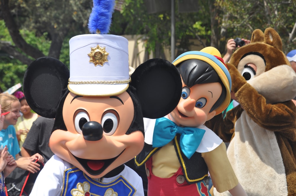 mickey mouse mascot with hat