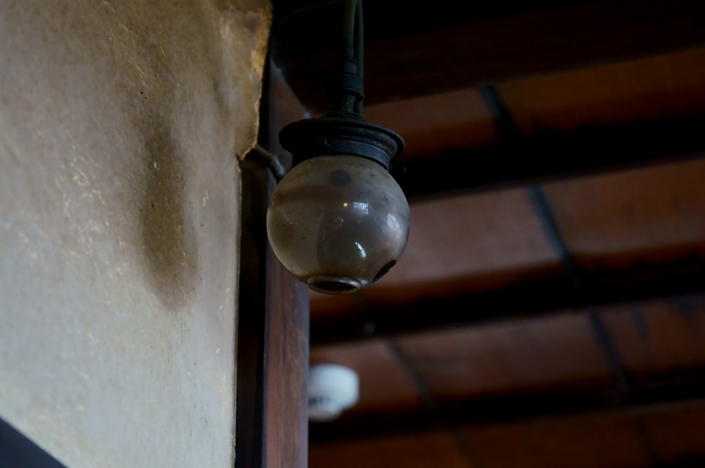 black and clear glass pendant lamp