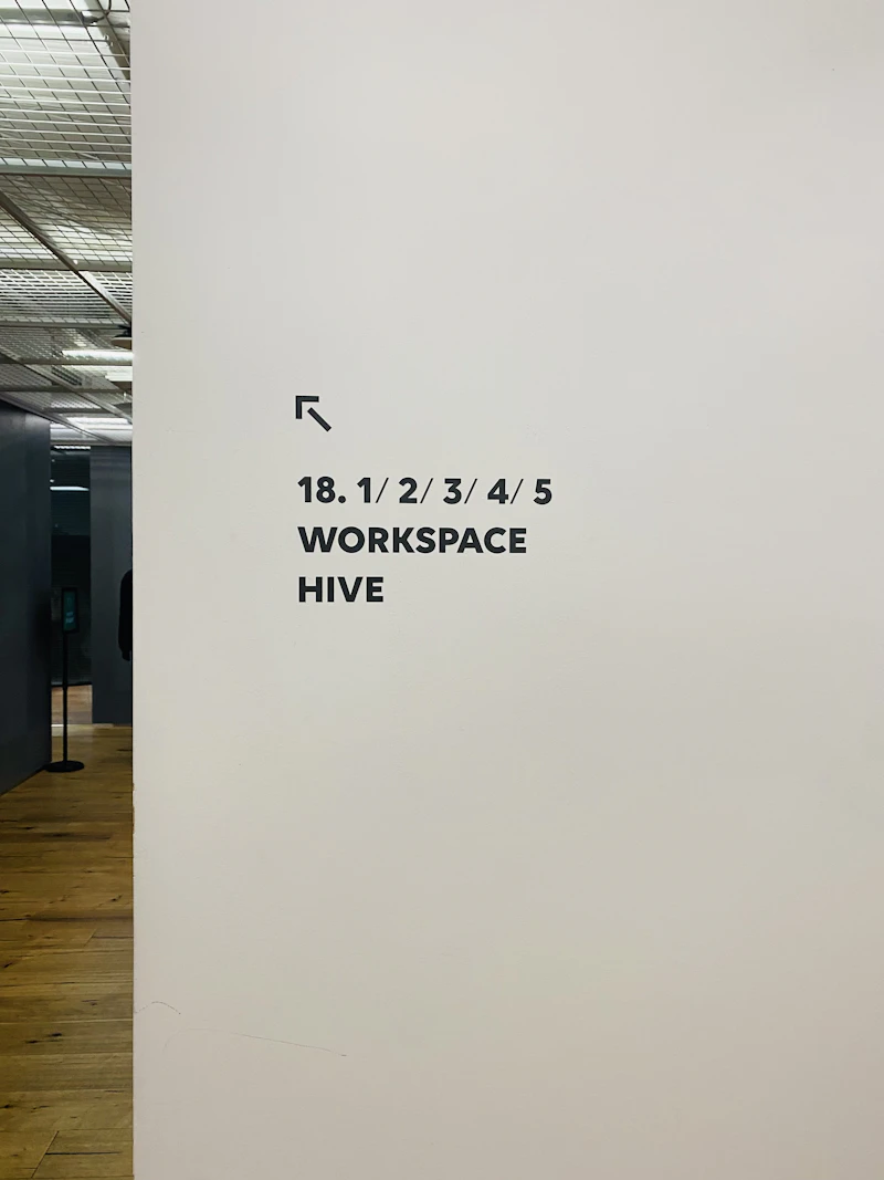 Indoor wall branding and wayfinding signage