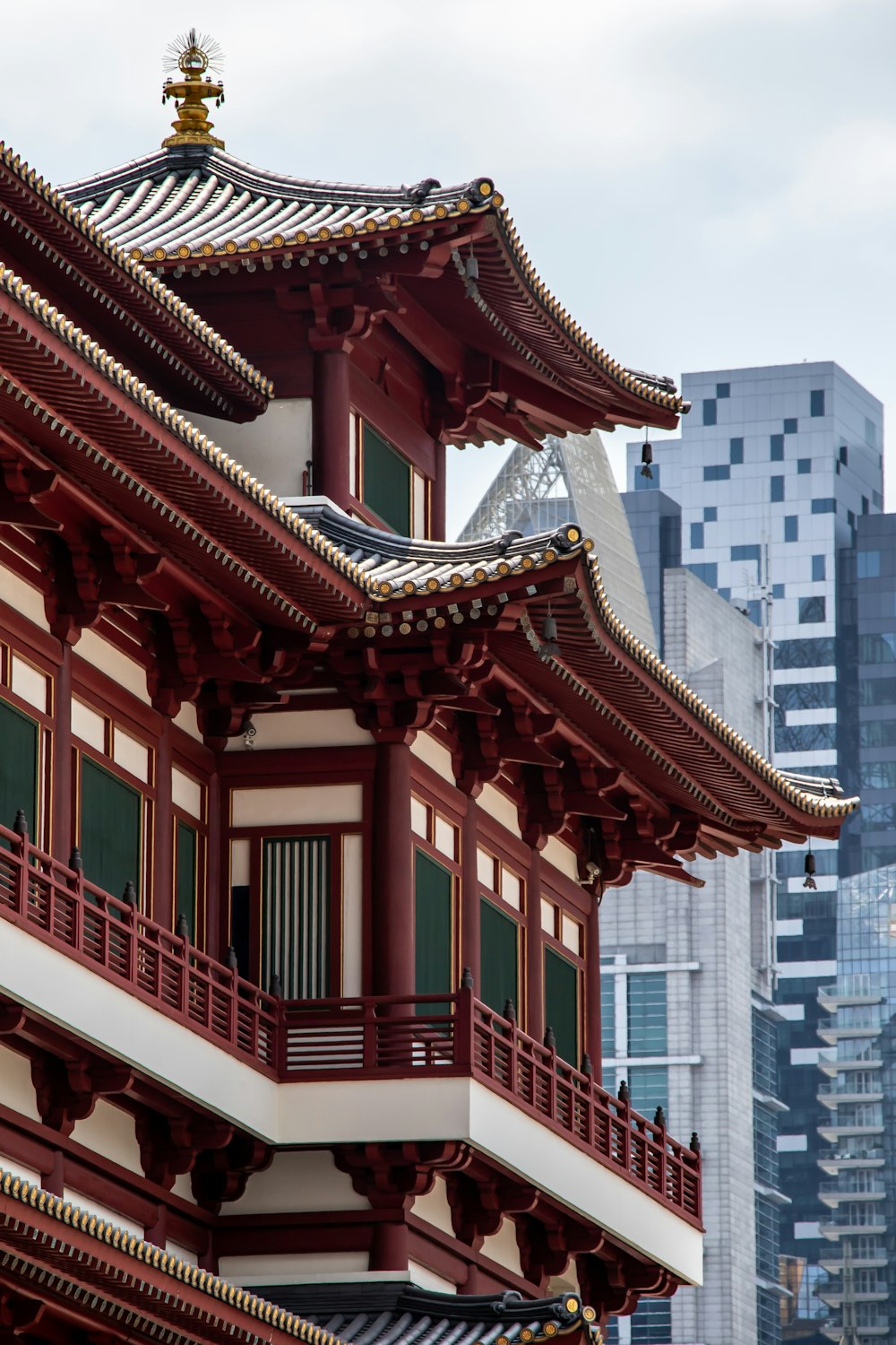 red and white pagoda temple