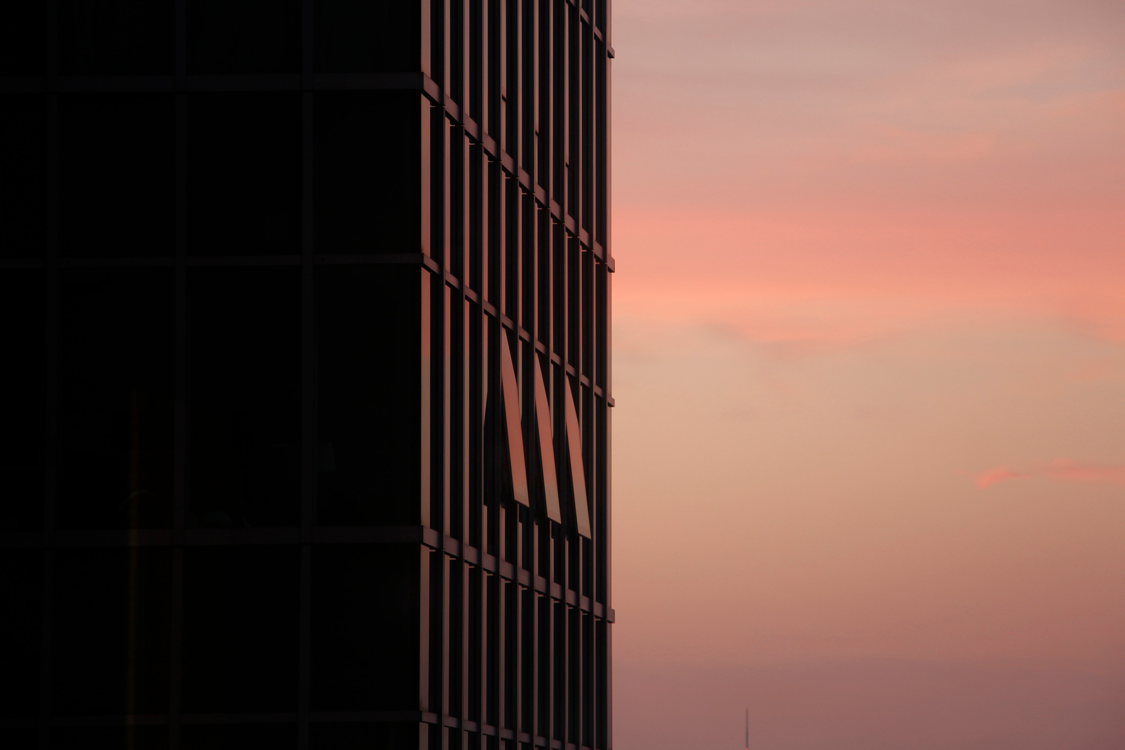 black building under gray sky