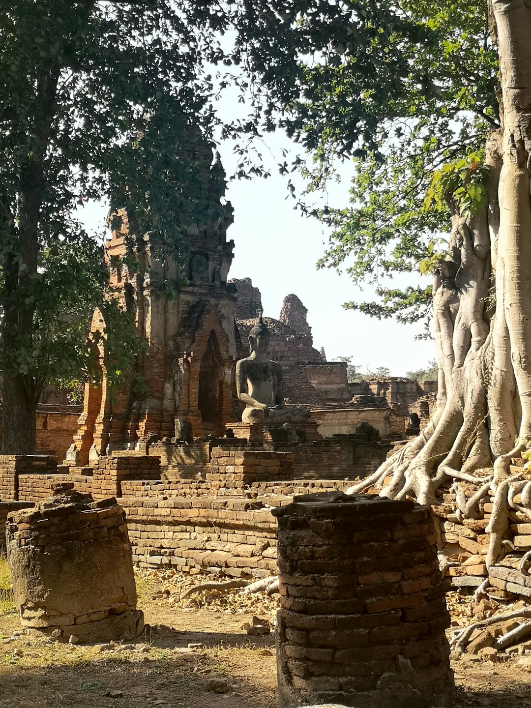 brown concrete ruins near green trees during daytime