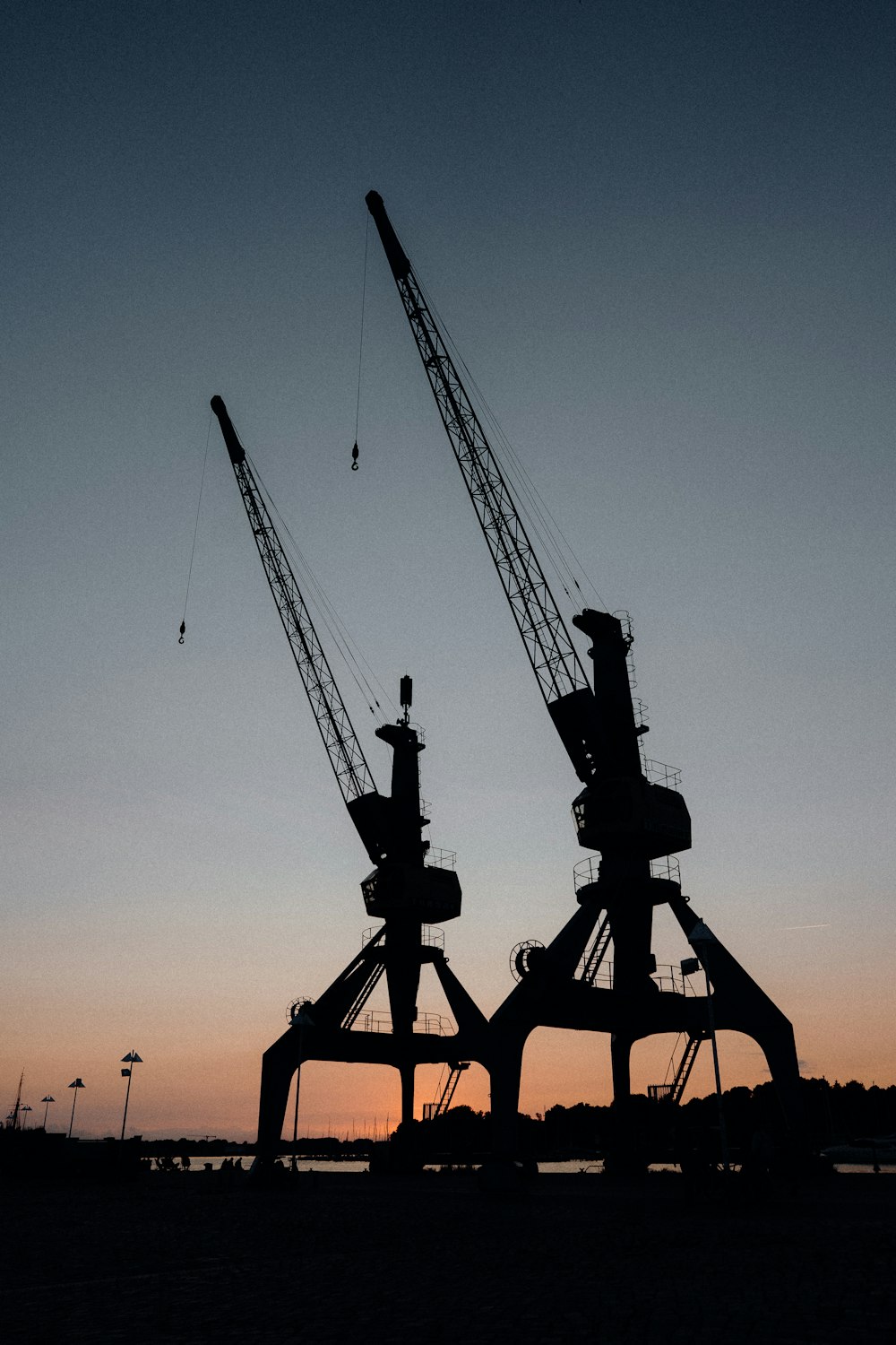 silhouette of metal tower during sunset