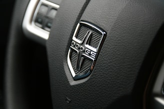black and silver car steering wheel