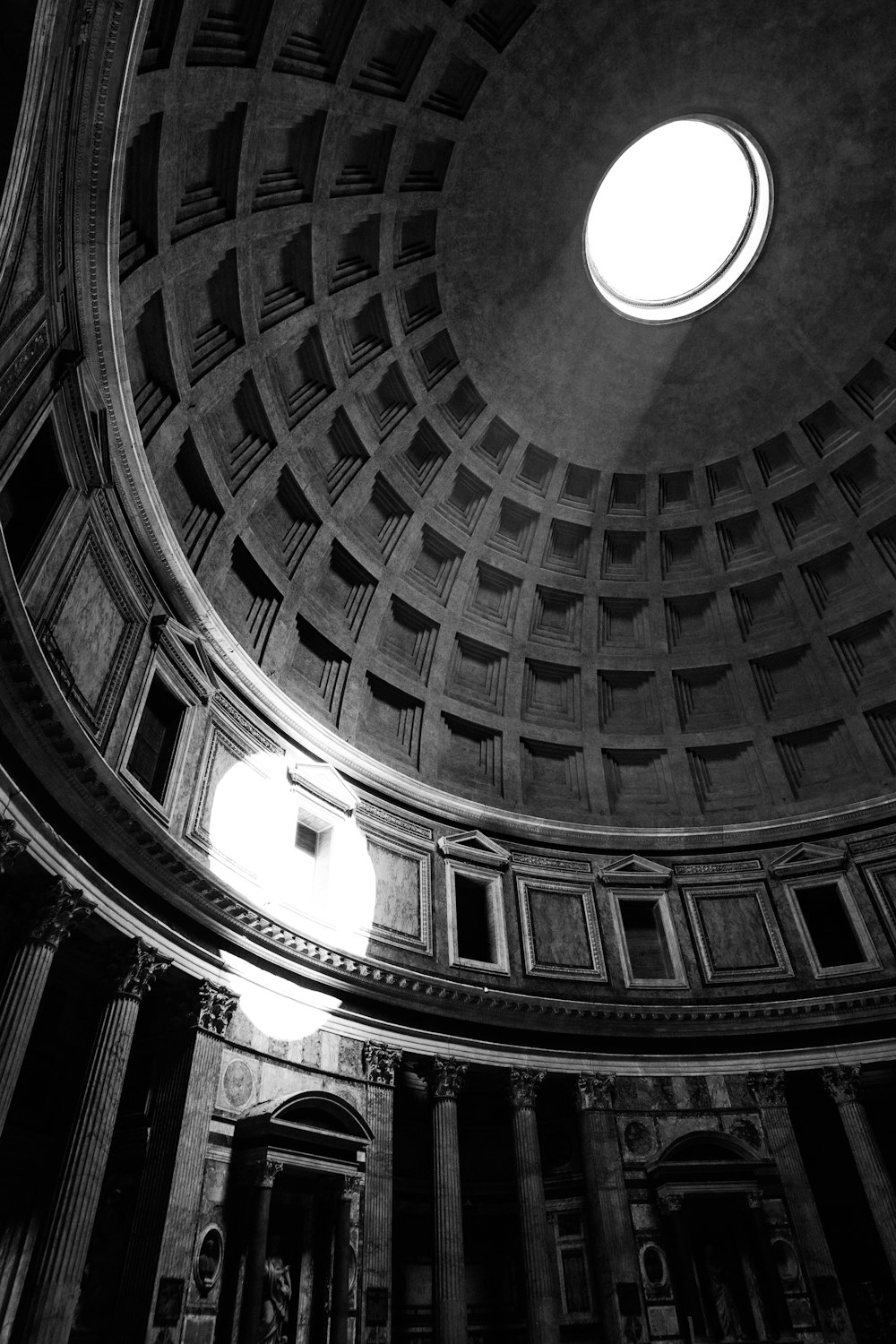 low angle photography of dome ceiling