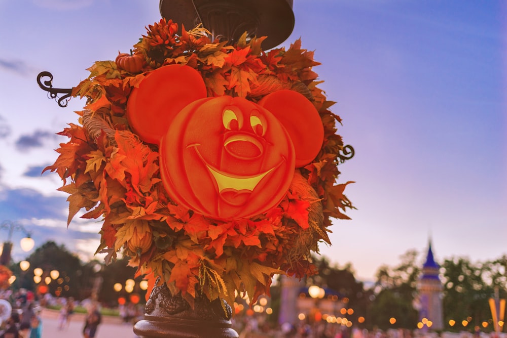 red and yellow jack o lantern