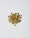 A pile of small, dried, tightly-coiled flower buds with a greenish-brown color scattered on a plain white background.